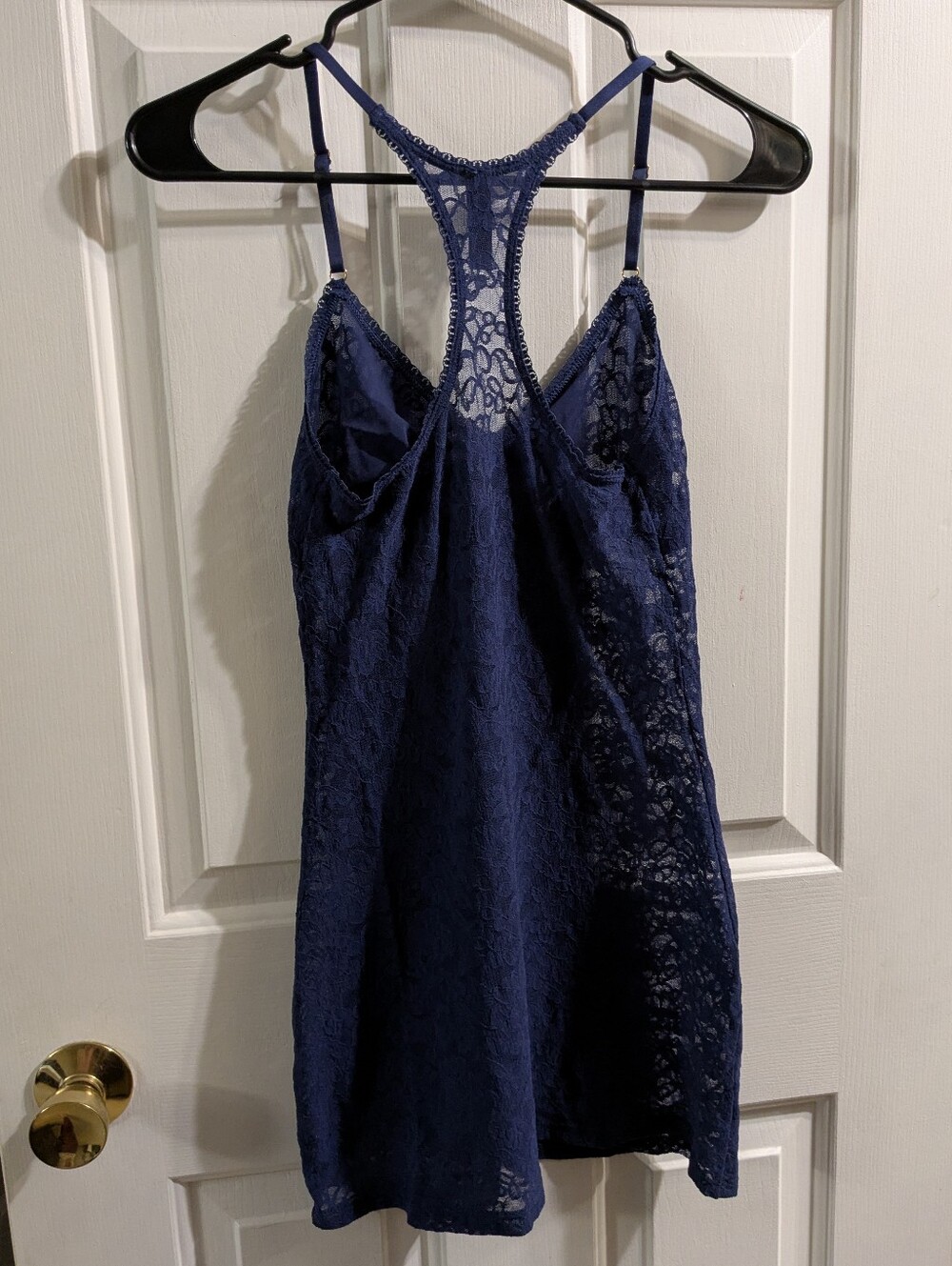 Victoria's Secret Navy Blue Lace Lingerie Slip - Picture 3 of 3